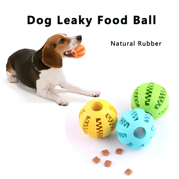 Indestructible Rubber Dog Chew & Treat Puzzle Toy